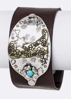 Be a Cowgirl Adjustable Leather Bracelet