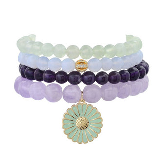 Pastel Breeze-  Blue Chalcedony and Amethyst