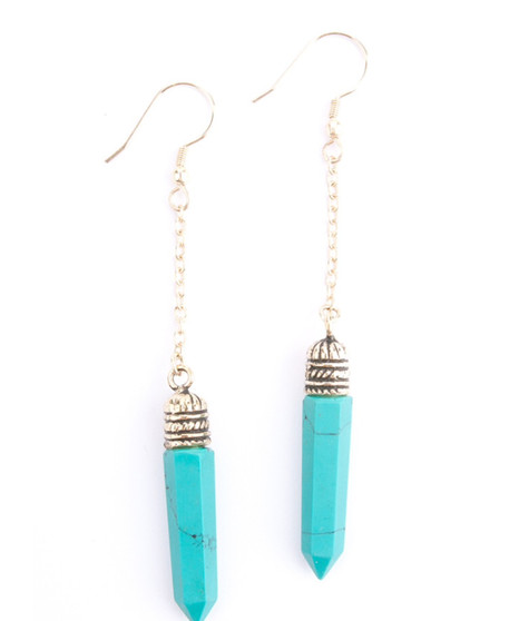 Spiked Turquoise Earrings