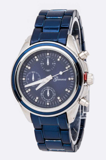  Shelby  Stainless Steel Bracelet Watch 36mm-Navy Blue