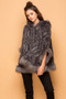 Lana Faux Fur Hooded Shawl-Medium