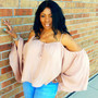 Luna Open Shoulder Top-Blush