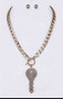 Rhythm Key Choker  Necklace-Silver