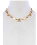 Rhinestone Star Choker-Gold