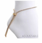 Adjustable Rhinestone Ankle Bracelet-Rhinestone