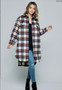 Checked  Out-  Oversized Long Plaid Jacket-Medium
