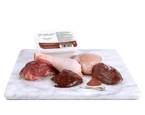 beef trim with chicken and ground bone with meat kitten 450g