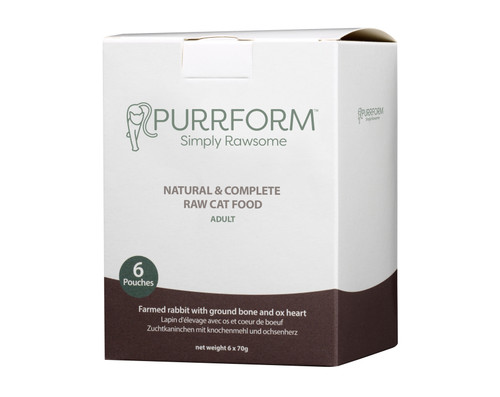 farmed rabbit ground bone with ox heart box 70g farmed rabbit ground bone with ox heart box 70g