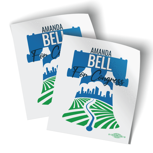Amanda Bell (3" x 3.5" Vinyl Sticker -- Pack of Two!)