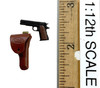Palm Hero: WWII US 2nd Ranger Battalion “Captain Miller” (1/12th Scale) - Pistol w/ Holster (M1911)