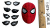 Spider-Man: No Way Home - Spider-Man (Integrated Suit Deluxe) - Head (Masked w/ Swappable Eyes) (No Neck Joint)
