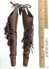 Western Cowgirl Bounty Hunter (Brown) - Leather Chaps w/ Thong