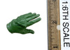 Enigma Villain - Left Green Gloved Relaxed Hand