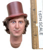 Happy Candy House Chocolate Man - Head w/ Top Hat (Relaxed Expression) (Molded Neck)