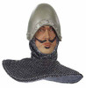 Monty Python: French Taunter - Head w/ Chain Mail Collar & Helmet (Not Removeable)