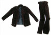 70's Fashion Sets: 1568 - Dark Brown Velvet/Suede Suit