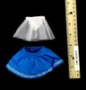 Oktober Girl Dress Set - Dress (Blue) w/ White Underskirt