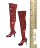 Woman Hero Female Character Sets - Boots (Red) (For Feet)