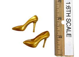 The Clown Suspender Pants Set - Gold High Heels (For Feet)