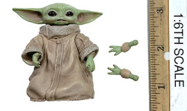 Star Wars The Mandalorian: Luke Skywalker (DX23) (Deluxe Version) - Grogu Figurine w/ Swappable Hands