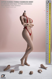 Super Flexible Female Seamless Body (PLLB2023-S53A) (Large Bust - Pale - Chunky Thighs) - Boxed Figure