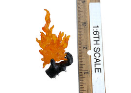 Skeleton Knight - Right Spiked Gloved Flame Effect Hand