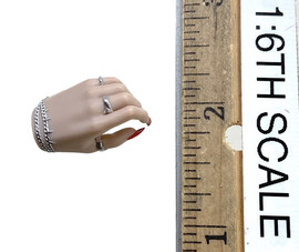 Undying Queen of Babylon (White) - Left Bare Tight Gripping Hand