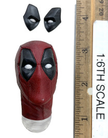 Deadpool & Wolverine: Deadpool (Battling Version)  - Head (Masked) w/ Swappable Eyes (Molded Neck)