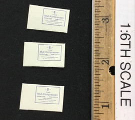 WWII German WH Medic Officer Candidate "Groger" - Compressed Gauze Packs (3)