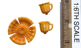 Happy Candy House Chocolate Man - Tea Cups w/ Saucer (Bite Taken Out)