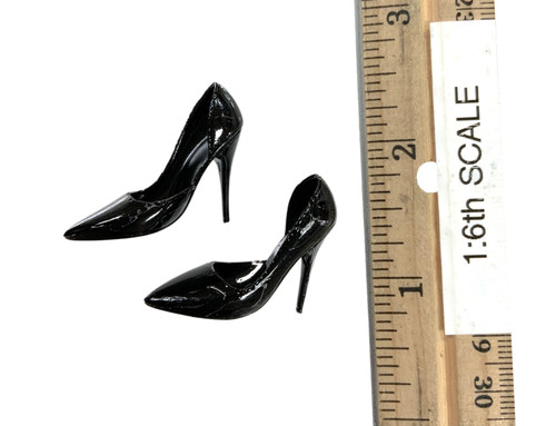 Queen Style Long Retro Skirt Sets - High Heels (Black) (For Feet)
