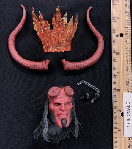 Hellboy (2019): Hellboy - Head w/ Horns & Flame Halo (See Note)