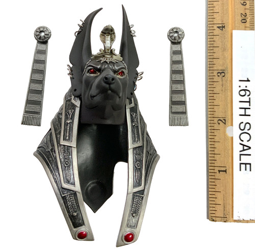 Anubis: Guardian of the Underworld (Silver) - Head (Relaxed Expression) (No Neck Joint)