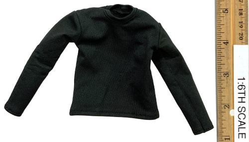 The Neo - Black Nylon Long Sleeve Shirt