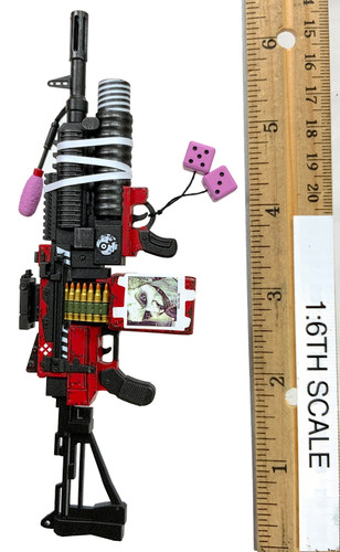 Arkham Knight: Harley Quinn - Machine Gun w/ Dice Fob