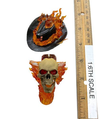 Hell Ranger (Luxury Edition) - Head w/ Cowboy Hat (Spirit of Vengeance Flames) w/ Neck Joint (Electronic)