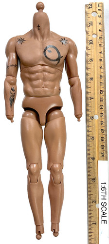 Ultimate Fighter 4: Boyka - Nude Body w/ Tattoos (Non-Removable)