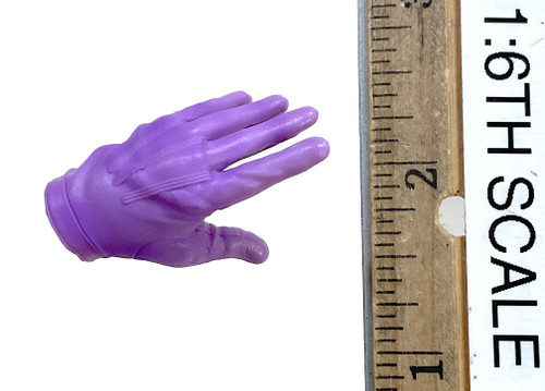 Enigma Villain - Left Purple Gloved Relaxed Hand