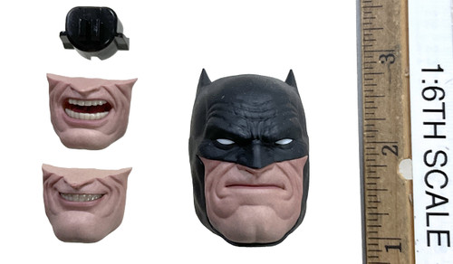 DC Comics Batman: The Dark Knight Returns - Cowled Head w/ Swappable Faceplates (No Neck Joint)