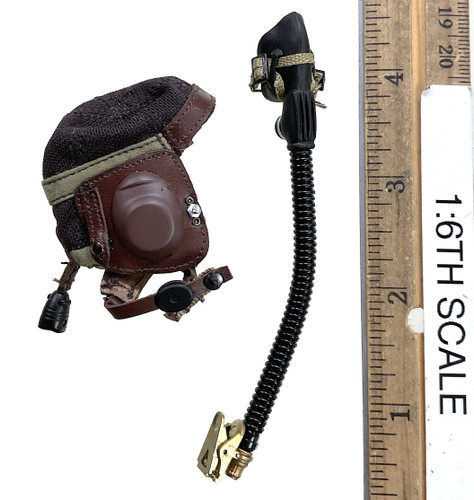 WWII German Luftwaffe Ace Erich Hartmann - Luftwaffe Pilot Flying Helmet w/ Oxygen Mask