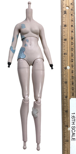 League of Legends: Arcane - Jinx - Nude Body (Slender w/ Bandages & Tattoos)