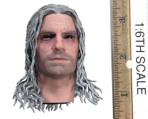 SooSoo Toys: White Wolf - Head (Blackened Eyes) (Molded Neck)
