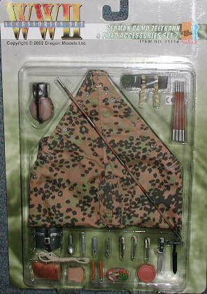 DRA71118 - German Camo Zeltbahn & Field Accessories Set 2