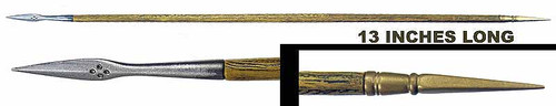 Greece Hoplite II - Spear (Metal Tips) (over 10" long)