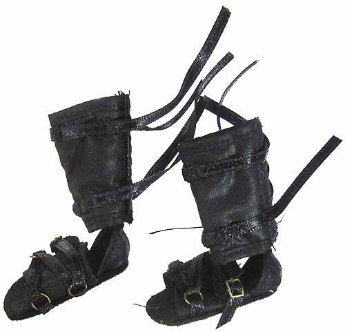 Ninja (Black Outfit) - Sandals w/ Leg Wraps