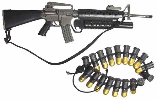 Unknown - M16 Machine Gun w/ Grenade Launcher and Grenades