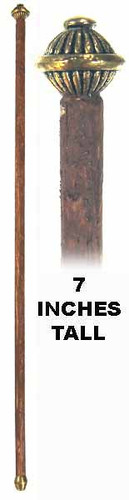 Magic Treasure - Cane (Wood) - Brown w/ Gold Top Style C
