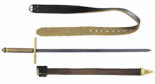 Magic Treasure - Knight Gold Handle Sword (Metal) w/ Scabbard & Belt