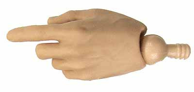 TrueType: Caucasian Male Narrow V2 - Left Trigger Hand (Includes Joint)