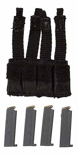 G.I. Joe: Beachhead - Pistol Ammo Clips (4) w/ Molle Pouch